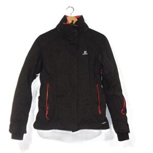 Salomon Women's Advanced Skin Dry Ski Snowboard Jacket Size S Charcoal‎ Red